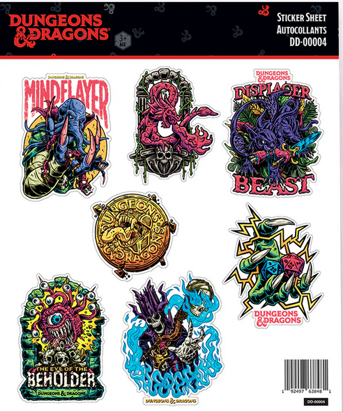 Dungeons & Dragons: Sticker Sheet DD-00004